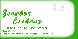 zsombor csikasz business card