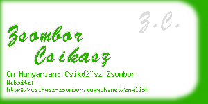 zsombor csikasz business card